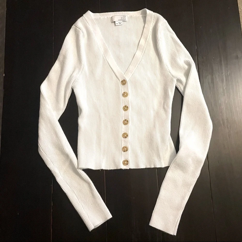 Cropped Rib Sweater - Picture 1 of 4